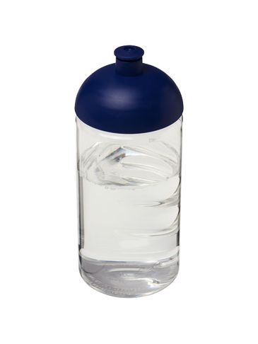 Bidon H2O Bop® o pojemności 500 ml z wypukłym wieczkiem, przezroczysty / niebieski