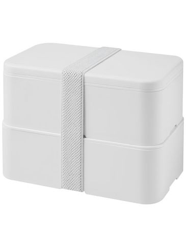 MIYO Pure dwupoziomowe pudełko na lunch, biały / biały / biały