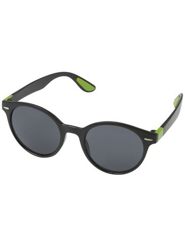 Okrągłe, modne okulary przeciwsłoneczne Steven, zielony limonkowowy