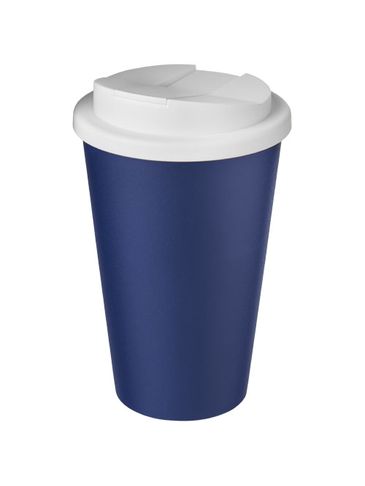 Americano® 350 ml tumbler with spill-proof lid, niebieski / biały