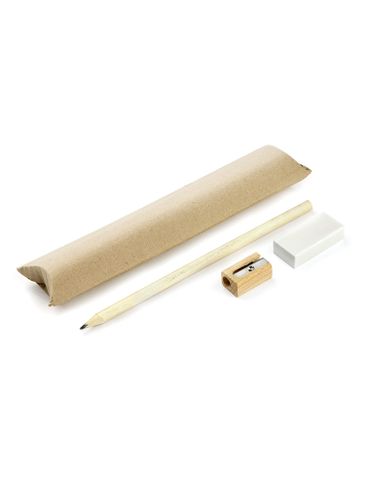 Komplet EKO (ołówek, gumka, temperówka)