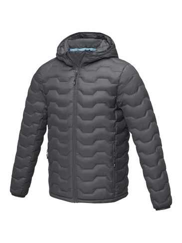 Petalite męska ocieplana kurtka z materiałów z recyklingu, z certyfikatem GRS, szary sztormowy