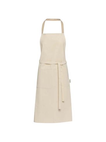 Nia fartuch z bawełny z recyklingu 200 g/m², oatmeal