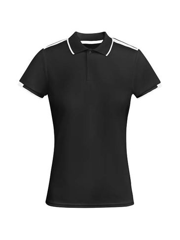 Tamil sportowa koszulka damska polo z krótkim rękawem, czarny / biały