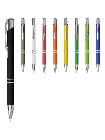 Miękki w dotyku długopis automatyczny Moneta, zielony