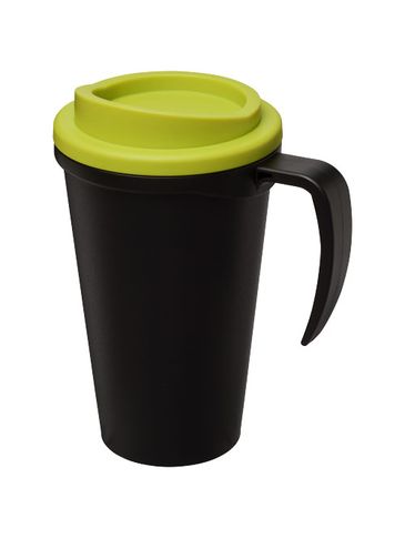 Kubek termiczny z serii Americano® Grande o pojemności 350 ml, czarny / limonka