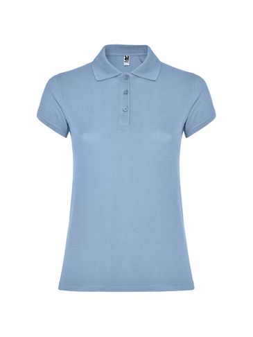 Star koszulka damska polo z krótkim rękawem, błękitny