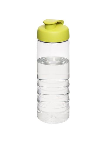 Bidon H2O Treble z otwieranym wieczkiem o pojemności 750 ml, przezroczysty / limonka