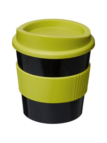 Kubek z serii Americano® Primo o pojemności 250 ml z uchwytem, czarny / limonka