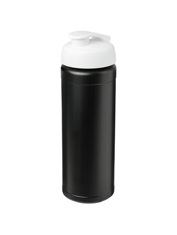 Bidon Baseline® Plus o pojemności 750 ml z wieczkiem zaciskowym i uchwytem, czarny / biały