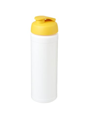 Bidon Baseline® Plus o pojemności 750 ml z wieczkiem zaciskowym i uchwytem, biały / żółty