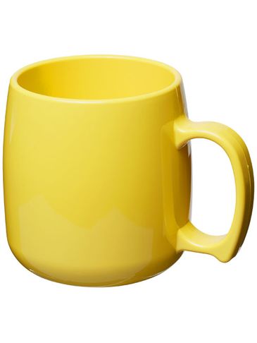 Kubek Classic wykonany z tworzywa sztucznego o pojemności 300 ml, żółty