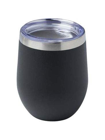 Corzo miedziany kubek próżniowy ze stali nierdzewnej z recyklinku z certyfikatem RCS 350 ml, czarny