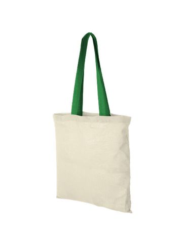 Torba bawełniana Nevada 100 g/m², natural / jasnozielony