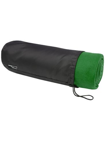 Koc polarowy z plastiku z recyklingu Willow, zielony