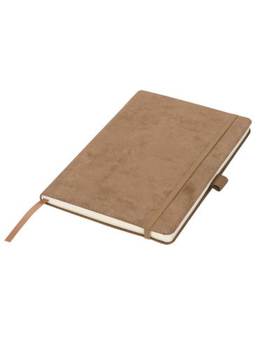 Notatnik A5 Carbony z okładką z zamszu, brązowy
