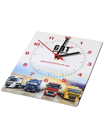 Prostokątny zegar ścienny Brite-Clock®, czarny