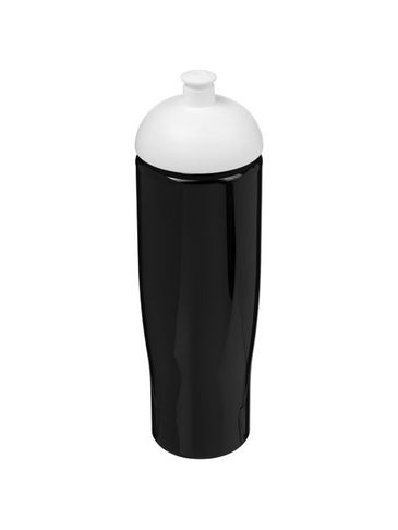 Bidon H2O Tempo® o pojemności 700 ml z wypukłym wieczkiem, czarny / biały