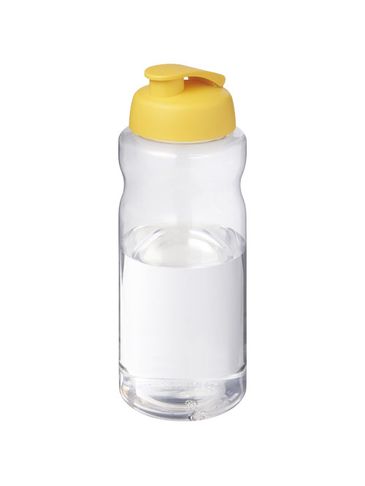 H2O Active® Big Base bidon z wieczkiem zaciskowym o pojemności 1 litra, żółty