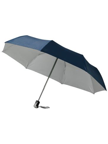 Automatyczny parasol składany 21,5" Alex, granatowy / srebrny