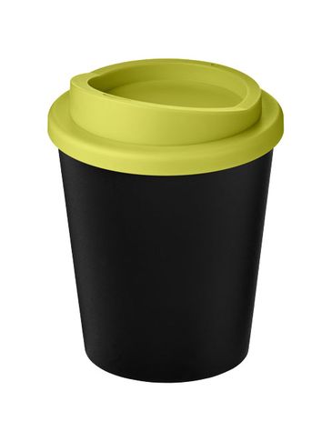 Kubek Americano® Espresso Eco z recyklingu o pojemności 250 ml , czarny / limonka