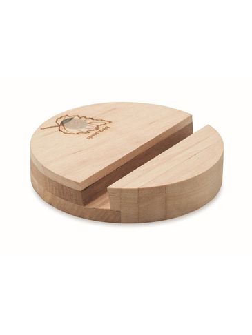 GROW ROUND STAND - Stojak na telefon brzozowy