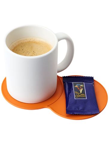 Podkładka podwójna wykonana z tworzywa sztucznego Sidekick, pomarańczowy