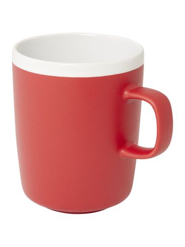 Lilio kubek ceramiczny o pojemności 310 ml, czerwony