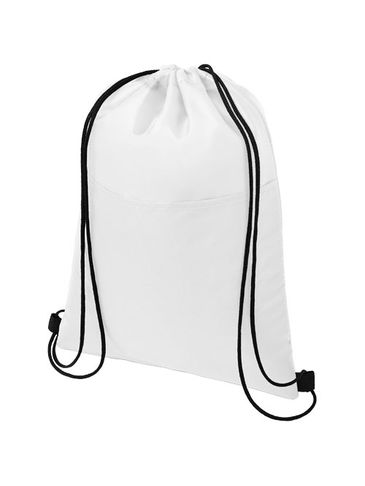 Torba chłodząca na 12 puszek Oriole ściągana sznurkiem, biały