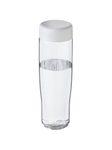 H2O Active® Tempo 700 ml screw cap water bottle, przezroczysty / biały