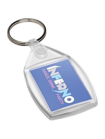 Brelok Lita P6 z plastikowym klipsem, przezroczysty bezbarwny