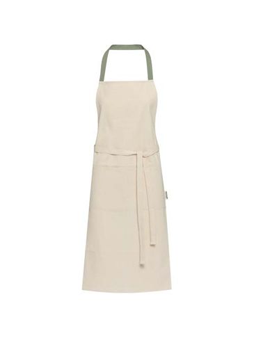 Nia fartuch z bawełny z recyklingu 200 g/m², zielony melanż