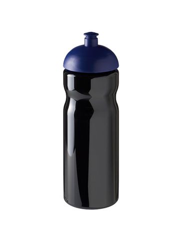 Bidon H2O Base® o pojemności 650 ml z wypukłym wieczkiem, czarny / niebieski