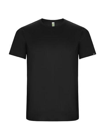 Imola sportowa koszulka dziecięca z krótkim rękawem, czarny