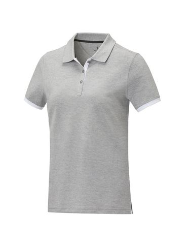 Damska koszulka polo duotone Morgan z krótkim rękawem, szary melanż