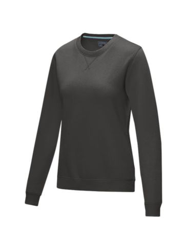 Jasper women’s organic recycled crewneck sweater, szary sztormowy