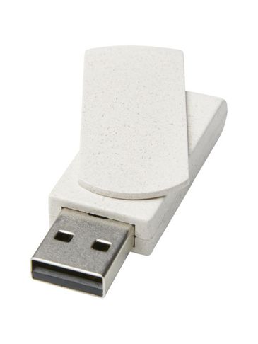 Pamięć USB Rotate o pojemności 8GB ze słomy pszenicznej, beżowy