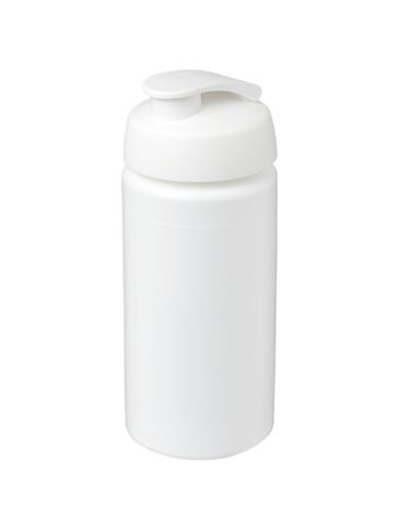 Bidon Baseline® Plus o pojemności 500 ml z wieczkiem zaciskowym i uchwytem, biały