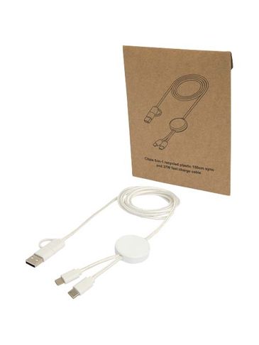 Citala kabel do synchronizacji danych i szybkiego ładowania 5 w 1 27 W o długości 150 cm z tworzyw sztucznych pochodzących z recyklingu, biały