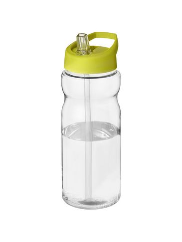 Bidon H2O Active® Base Tritan™ o pojemności 650 ml z dzióbkiem, przezroczysty bezbarwny / limonka