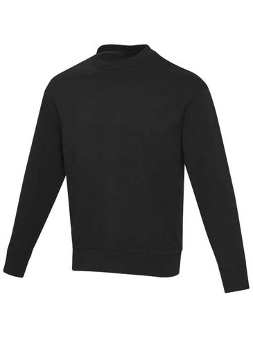 Jet sweter unisex Aware™ z okrągłym dekoltem z materiałów z recyklingu, czarny