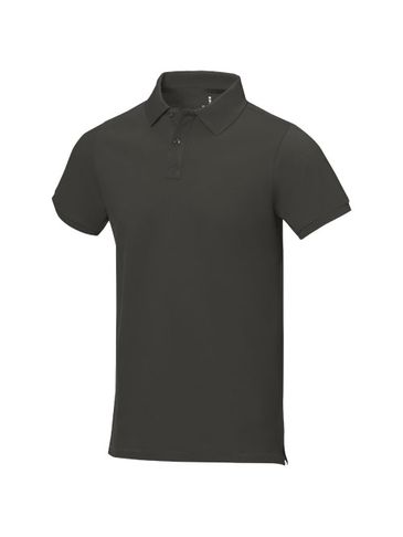 Męskie polo Calgary z krótkim rękawem, antracyt