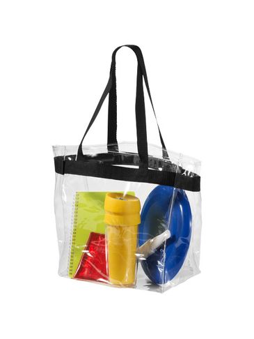 Torba Hampton, czarny / przezroczysty bezbarwny