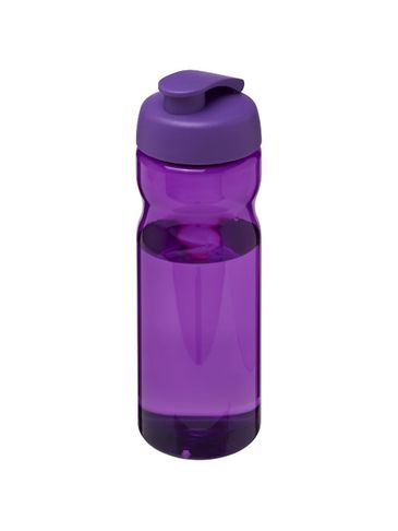 Bidon H2O Eco o pojemności 650 ml z wieczkiem zaciskowym, fioletowy / fioletowy