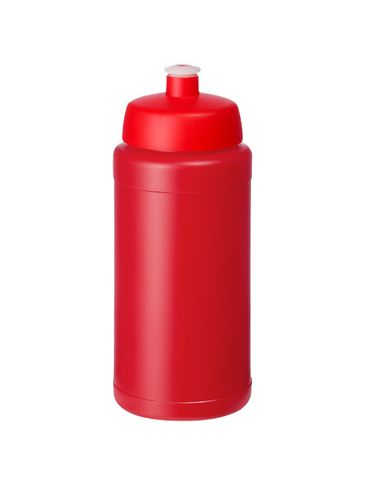 Baseline 500 ml butelka sportowa z recyklingu, czerwony / czerwony