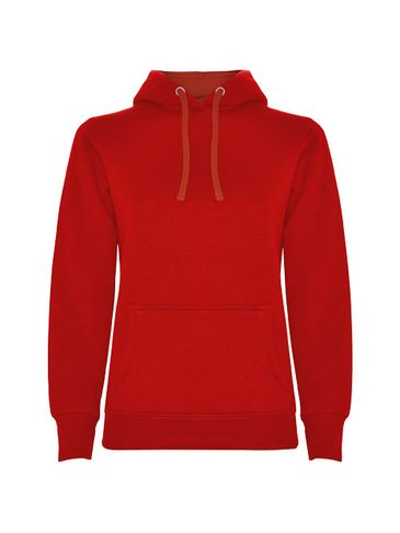 Urban damska bluza z kapturem, czerwony