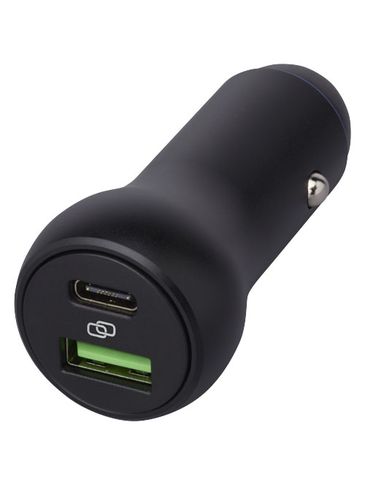 Pilot 55 W USB-C/USB-A podwójna ładowarka samochodowa, czarny