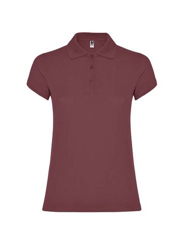 Star koszulka damska polo z krótkim rękawem, berry red