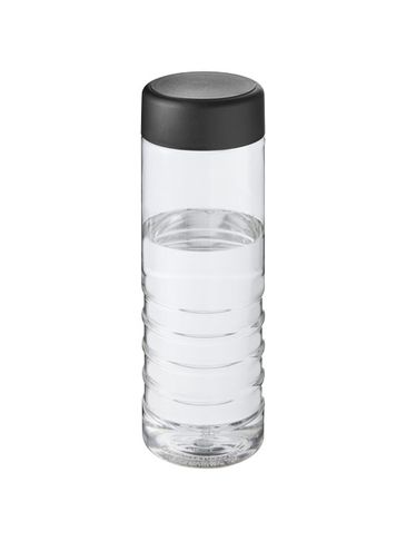 H2O Active® Treble 750 ml screw cap water bottle, przezroczysty / czarny