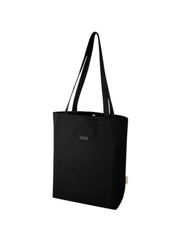 Joey uniwersalna torba na zakupy o pojemności 14 l z płótna z recyklingu z certyfikatem GRS, czarny